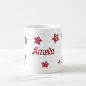 Mug Flocon de neige de Noël personnalisé (Centre)