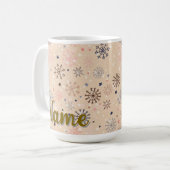 Mug Flocon de neige d'hiver personnalisé (Devant gauche)