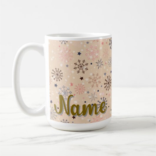 Mug Flocon de neige d'hiver personnalisé (Gauche)