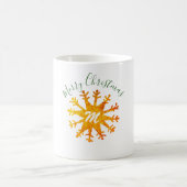 Mug Flocon de Neige Doré Monogramme Festif (Centre)