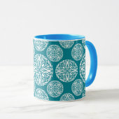 Mug Flocon de neige floral d'hiver (Devant droit)