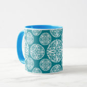 Mug Flocon de neige floral d'hiver (Devant gauche)