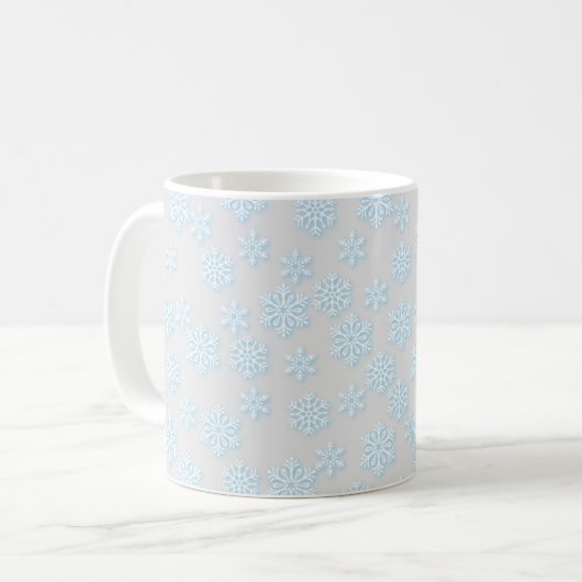 Mug Flocon de neige gris clair (Devant gauche)
