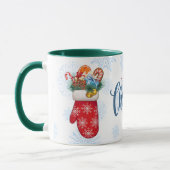 Mug Flocon de neige Mittens avec les bonbons de Noël (Gauche)