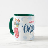 Mug Flocon de neige Mittens avec les bonbons de Noël (Devant gauche)