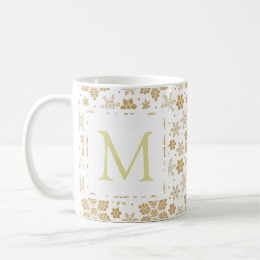 Mug Flocon de neige monogramme (Gauche)