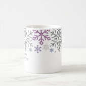 Mug Flocon de neige Noël violet argent (Centre)