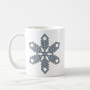 Mug Flocon de Neige Pailleté - Branches Bleu Bébé