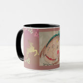 Mug Flocon de neige renne violet (Devant gauche)