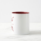 Mug Flocon de neige rouge personnalisé (Centre)