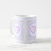 Mug flocon de neige violet clair et coeur étincelant (Devant gauche)