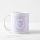Mug flocon de neige violet clair et coeur étincelant (Gauche)