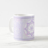 Mug flocon de neige violet clair et coeur étincelant (Devant gauche)