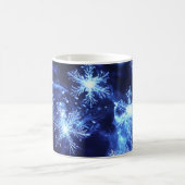 Mug Flocons de neige bleu scintillement d'hiver (Centre)