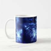 Mug Flocons de neige bleu scintillement d'hiver (Gauche)