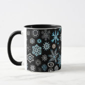 Mug Flocons de neige bleus de Noël (Gauche)