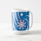 Mug Flocons de neige dans le vent - (Devant droit)