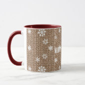 Mug Flocons de neige de Noël au cacao crème (Gauche)