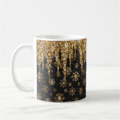 Mug Flocons de neige dorés Élégante décoration de Noël (Gauche)