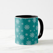 Mug Flocons de neige élégants de Noël (Devant droit)