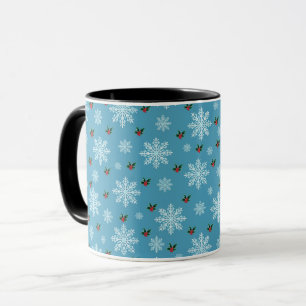 Mug Flocons de neige élégants et mignons motif de Noël