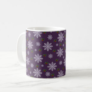 Mug Flocons de neige élégants et mignons motif de Noël