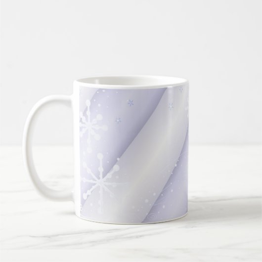Mug Flocons de neige et rayures douces (Gauche)