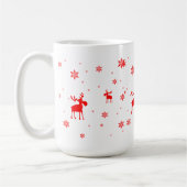 Mug Flocons de neige rouges simples modernes (Gauche)