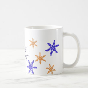 Mug Flocons de neige saisonniers bonnes fêtes avec le