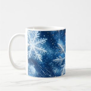 Mug Flocons de neige scintillants Noël d'hiver