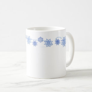 Mug Flocons de neige Tasse-Bleus de café en céramique