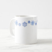 Mug Flocons de neige Tasse-Bleus de café en céramique (Devant gauche)