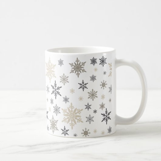 Mug flocons de neige vintages modernes (Droite)