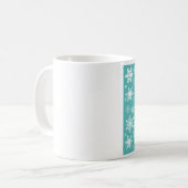 Mug flocons de neige vintages modernes (Devant gauche)
