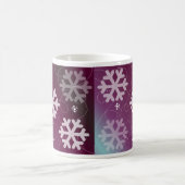 Mug Flocons de neige violets élégants (Centre)