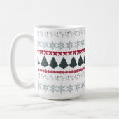 Mug Flocons de Noël et arbres (Gauche)