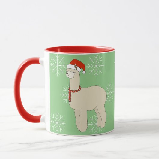 Mug flocons de Noël LLama illusima (Gauche)