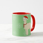 Mug flocons de Noël LLama illusima (Devant droit)
