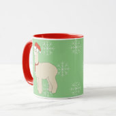 Mug flocons de Noël LLama illusima (Devant gauche)