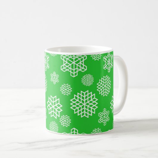 Mug Flocons de Noël sans couture (Devant droit)