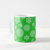 Mug Flocons de Noël sans couture (Devant gauche)