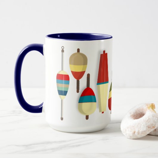 Mug Flocons de pêche / Bobbers (Avec donut)