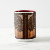 Mug Flora australienne : Impression en bois de Wattle (Centre)