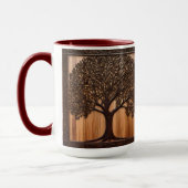 Mug Flora australienne : Impression en bois de Wattle (Gauche)