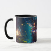 Mug Flora fée forêt abstrait cool lunaire (Gauche)