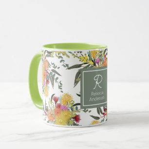 Mug Floraison d'été australien personnalisé