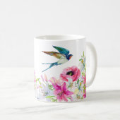 Mug Floraison rose artistique (Devant droit)