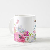 Mug Floraison rose artistique (Devant gauche)