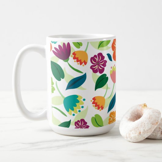 Mug Floral (Avec donut)