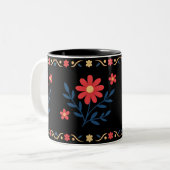 Mug floral à deux tons (Devant gauche)